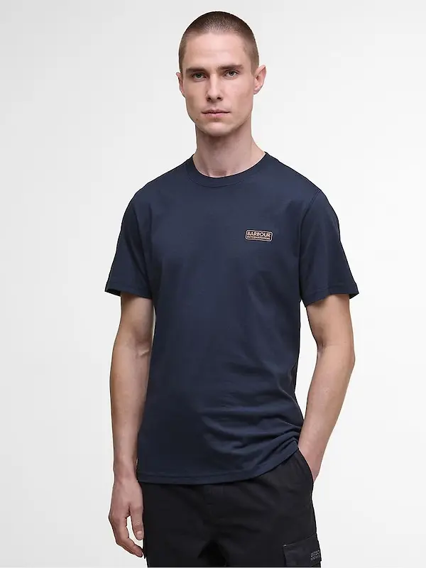 Barbour International Men's Small Logo T-Shirt - Dark Navy Image 2
