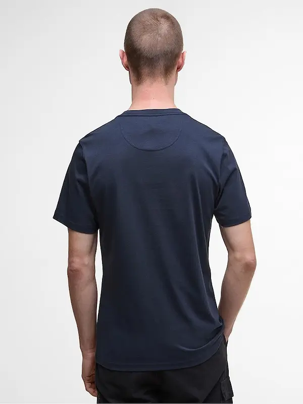 Barbour International Men's Small Logo T-Shirt - Dark Navy Image 3