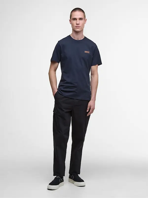 Barbour International Men's Small Logo T-Shirt - Dark Navy Image 4
