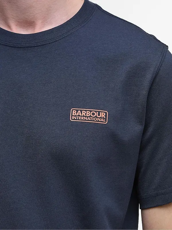 Barbour International Men's Small Logo T-Shirt - Dark Navy Image 6