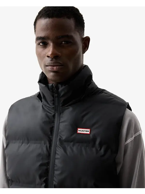 Hunter Men's Alistar Sonic Welded PU Puffer Gilet - Black Image 4