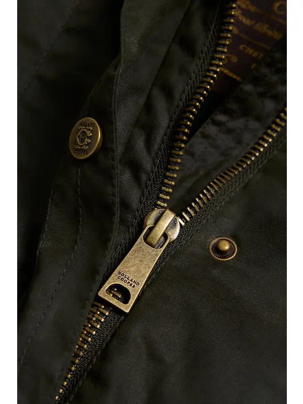 Holland Cooper Women's Classic Waxed Jacket - Dark Olive Image 10