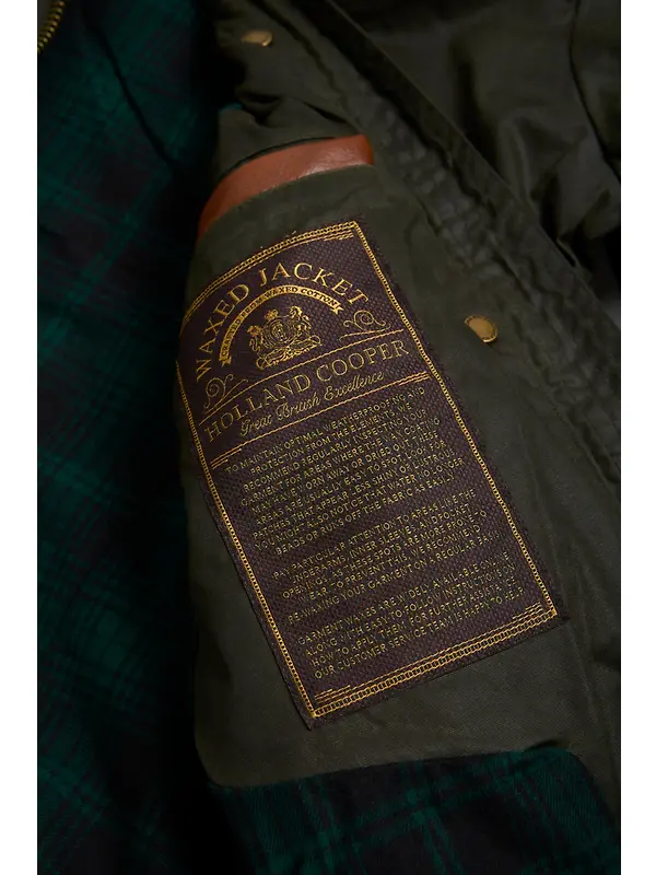 Holland Cooper Women's Classic Waxed Jacket - Dark Olive Image 11
