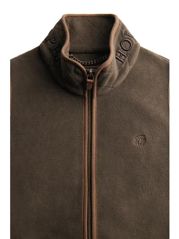 Holland Cooper Women's Country Longline Fleece Gilet - Khaki Image 8