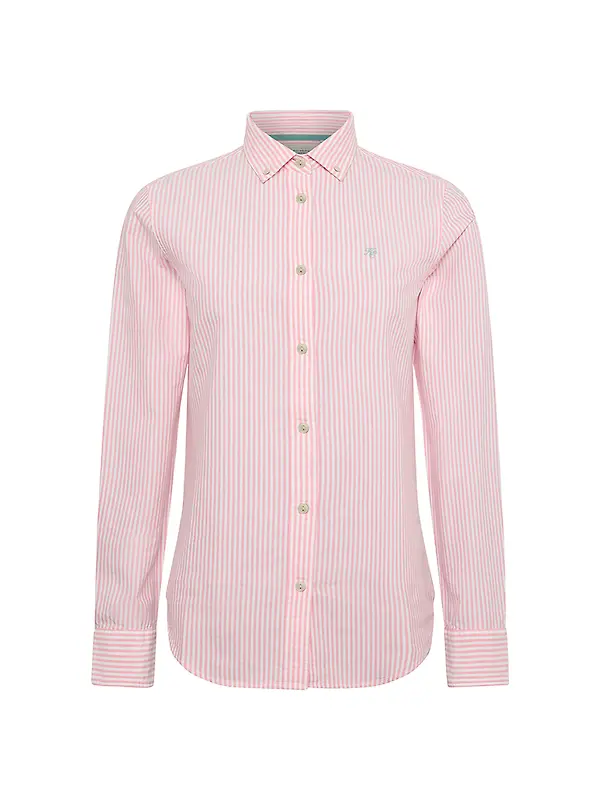 Holland Cooper Women's Oxford Shirt - City Pink Stripe Image 1