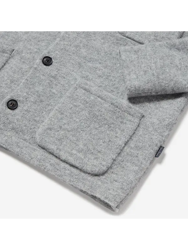 Oliver Sweeney Men's Heywood Alpaca Wool Blend Knitted Shirt - Grey Image 5