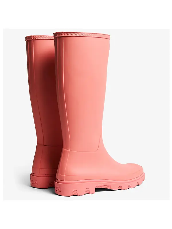 Hunter Unisex Downpour Tall Wellington Boots - Terracotta Image 3