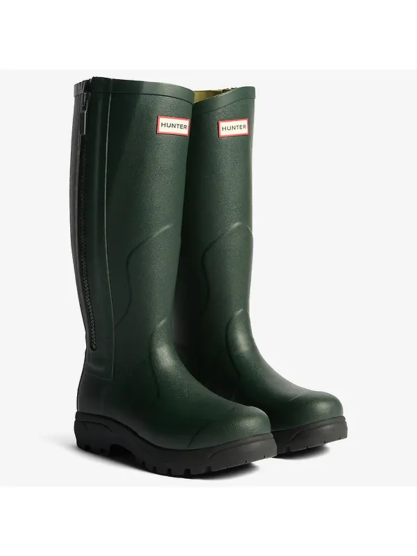 Hunter Unisex Balmoral MkII Full Zip Boots - Dark Olive/Black Image 2