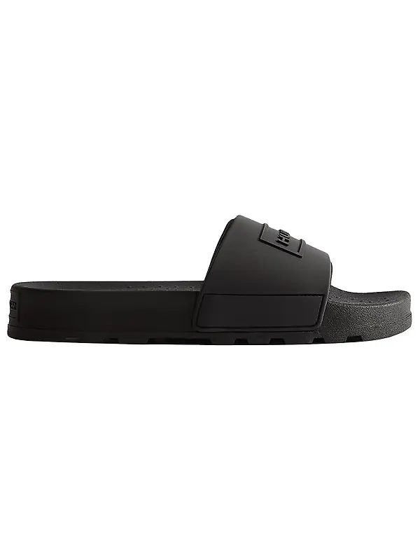 Hunter Unisex Core Embossed Silicone Logo Sliders - Black Image 1