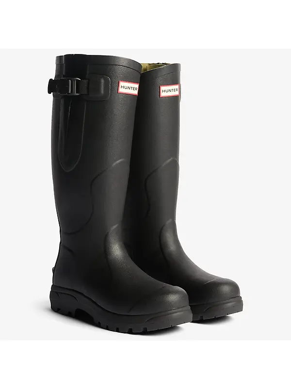 Hunter Unisex Balmoral MkII Side Adjustable Boots - Black Image 2