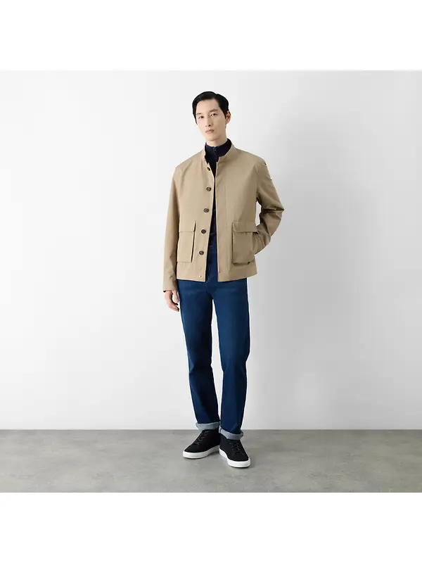 Oliver Sweeney Men's Highworth Showerproof Cotton Jacket - Stone Image 3