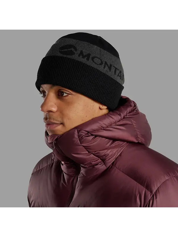 Montane Logo Cuffed Beanie - Black Image 2