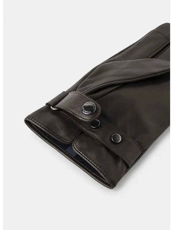 Hackett Men's Commuter Touch Leather Gloves - Brown Image 4