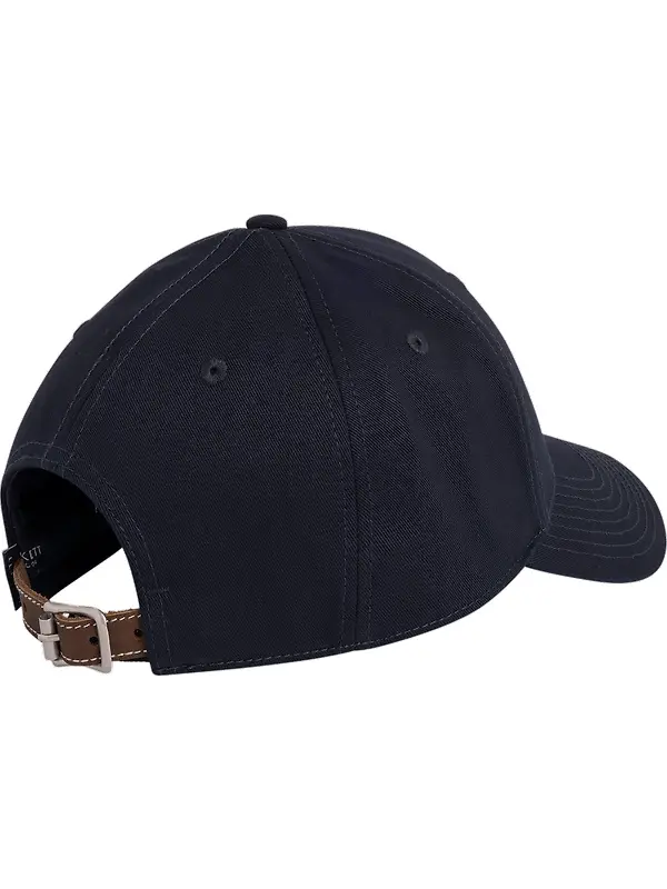 Hackett Men's Tonal Branded Cotton Cap - Midnight Blue Image 2