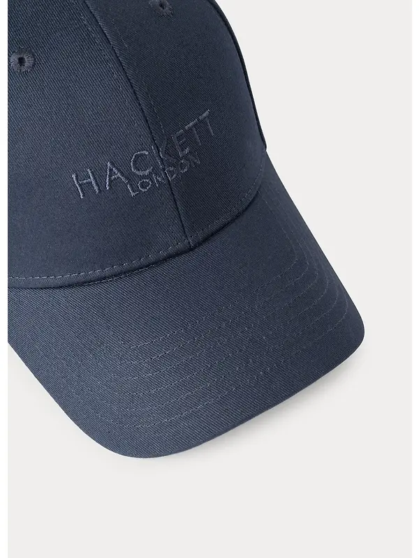 Hackett Men's Tonal Branded Cotton Cap - Midnight Blue Image 3