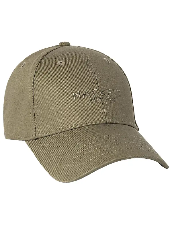 Hackett Men's Tonal Branded Cotton Cap - Cargo Green Image 1