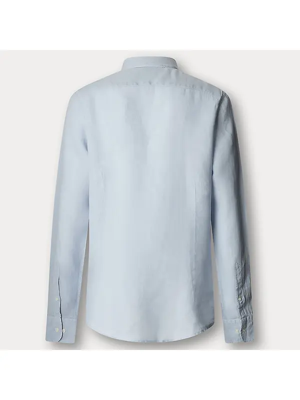 Hackett Men's Essential GMD Linen BRPT Shirt - Oxford Blue Image 2