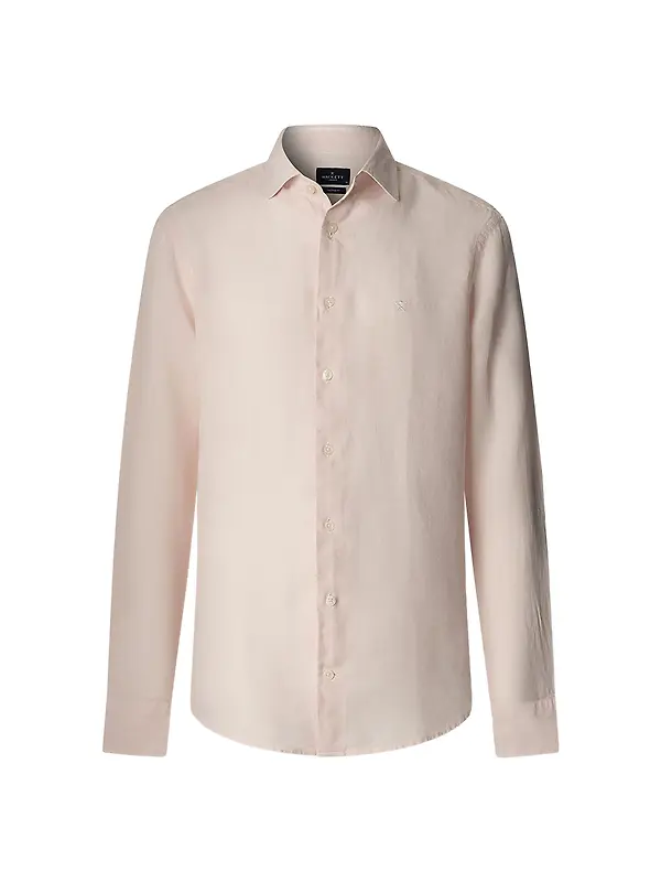 Hackett Men's Essential GMD Linen Kent Shirt - Baby Pink Image 1