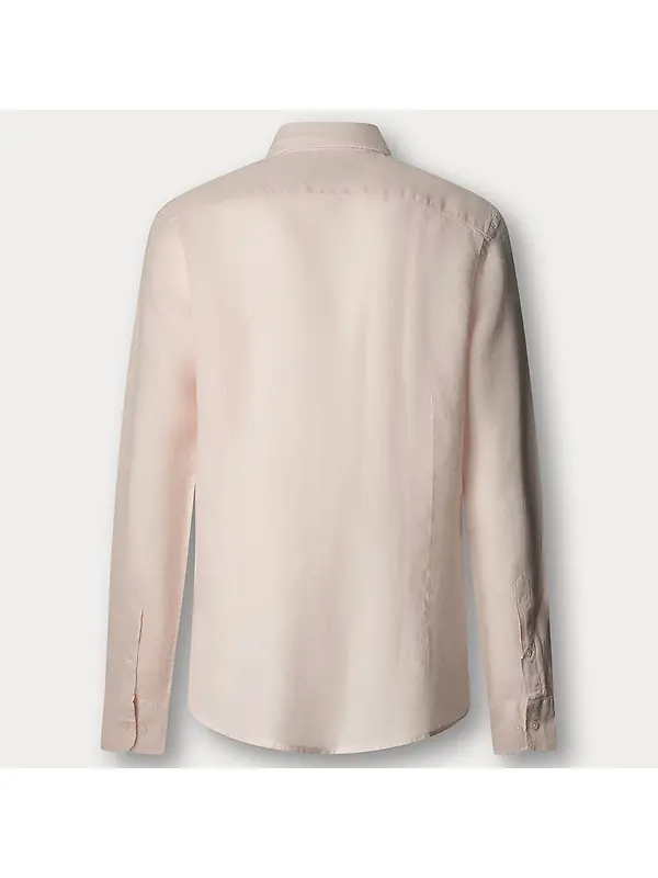 Hackett Men's Essential GMD Linen Kent Shirt - Baby Pink Image 2