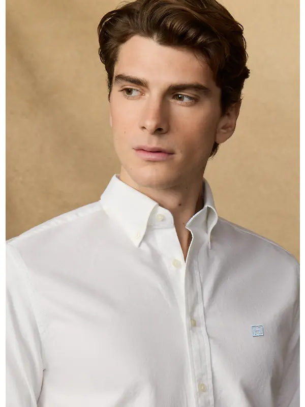 Hackett Men's Heritage Oxford Shirt - Optic White Image 7