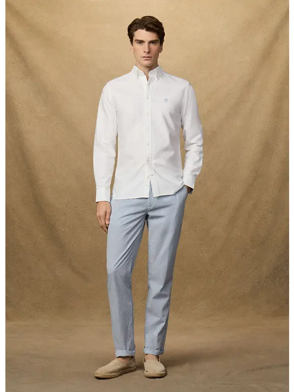 Hackett Men's Heritage Oxford Shirt - Optic White Image 3