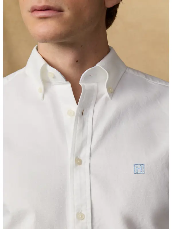 Hackett Men's Heritage Oxford Shirt - Optic White Image 8