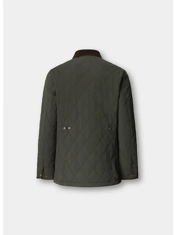 Hackett Men's Quilted Jacket - Deep Green Image 3