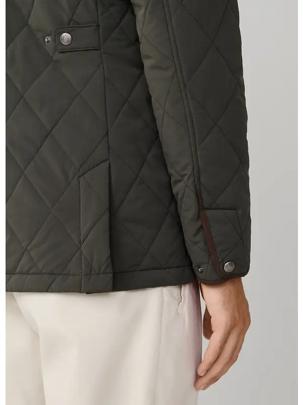 Hackett Men's Quilted Jacket - Deep Green Image 8