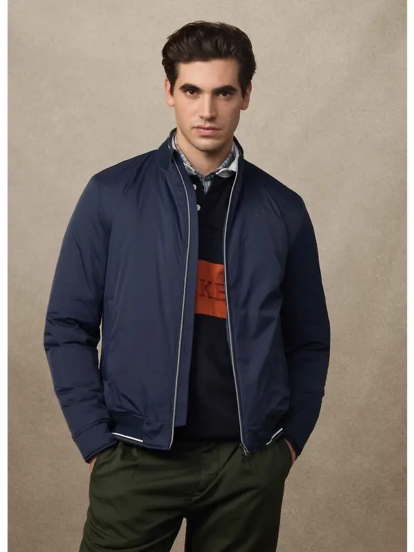 Hackett Men's Heritage Logo Blouson Jacket - Midnight Blue Image 6