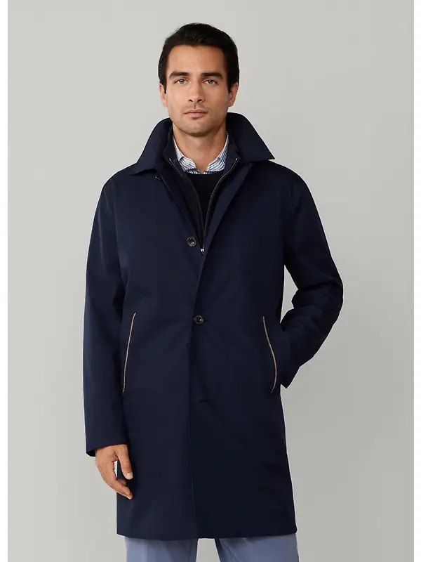 Hackett Men's Belgravia Mac - Midnight Blue Image 7
