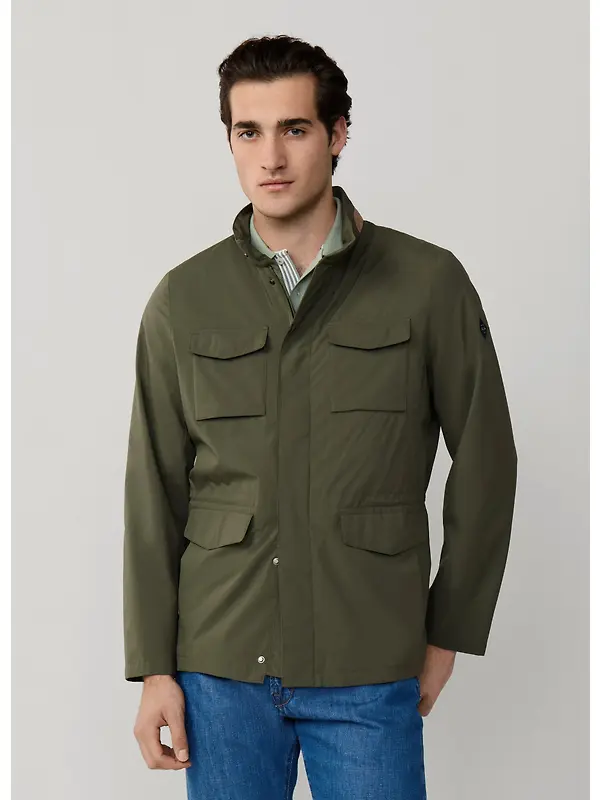 Hackett Men's Tech Velo Jacket - Army Green Image 3