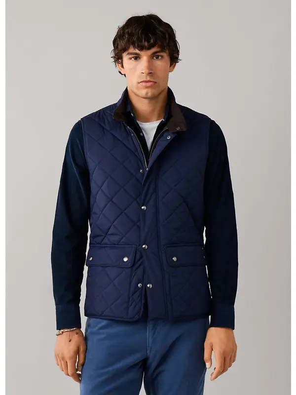 Hackett Men's Kinloch Diamond Quilted Gilet - Old Navy Image 4
