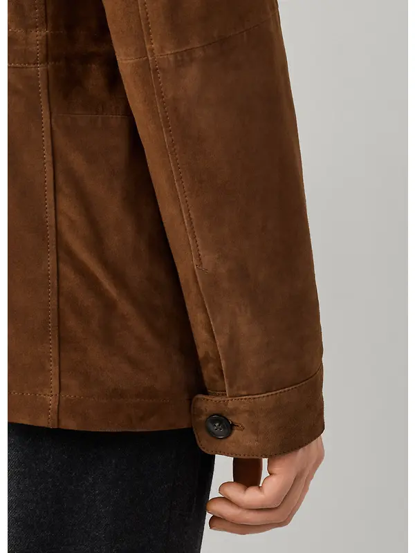 Hackett Men's Suede Four Pocket Jacket - Nut Brown Image 8