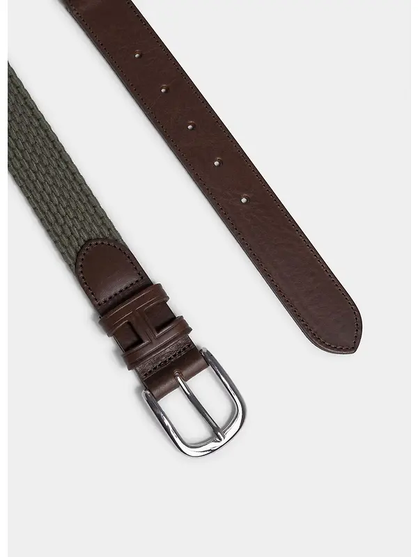 Hackett Men's Parachute Stretch Belt - Khaki Green Image 8