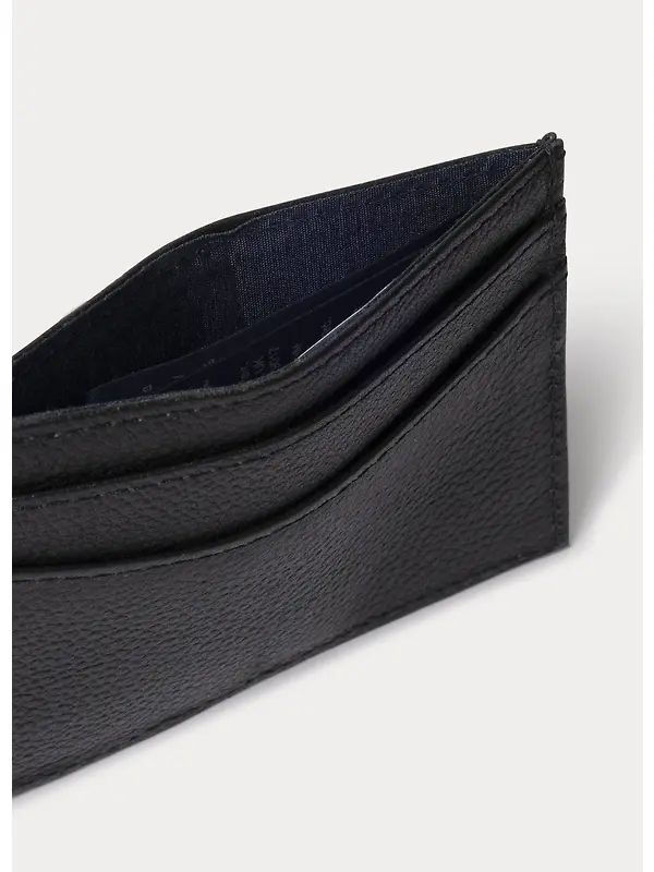 Hackett Men's Luxe Leather Cardholder - Black Image 4