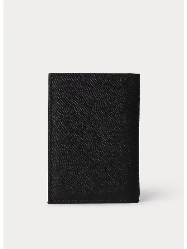 Hackett Men's Saffiano Leather Textured Bi-Fold Wallet - Brown Image 2