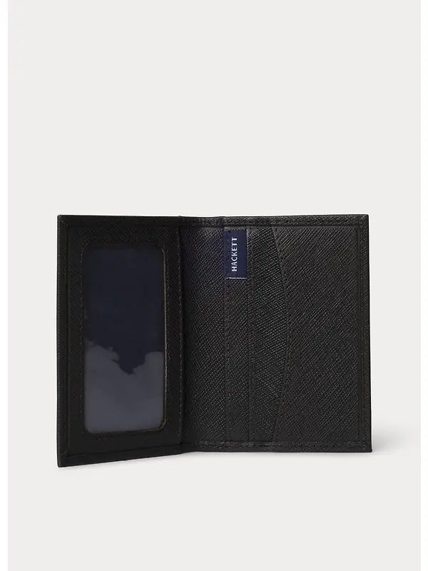Hackett Men's Saffiano Leather Textured Bi-Fold Wallet - Brown Image 4