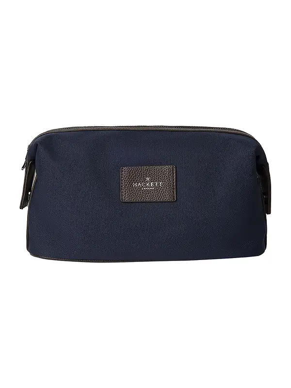 Hackett Men's Hemsby Canvas Washbag - Navy Image 1