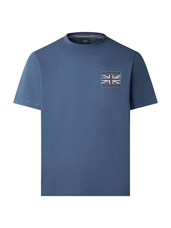 Hackett Men's Classic Fit Rally Union Jack T-Shirt - Dark Denim Blue Image 1