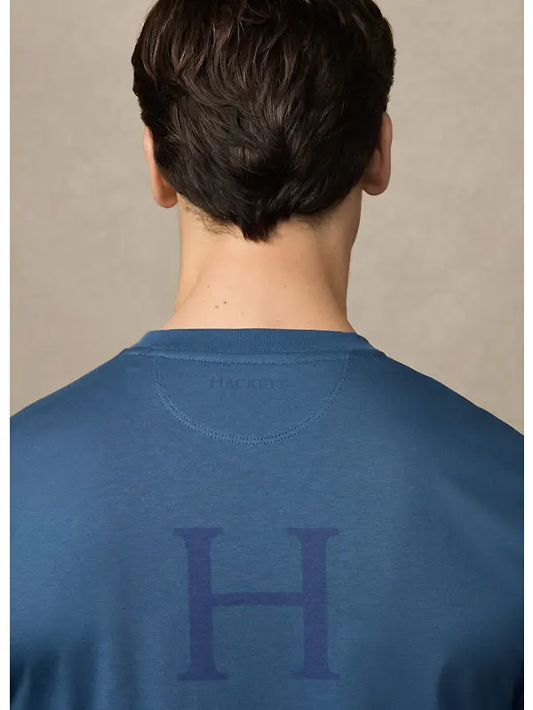 Hackett Men's Classic Fit Rally Union Jack T-Shirt - Dark Denim Blue Image 8