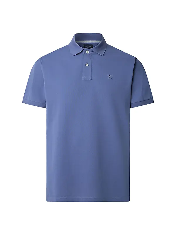 Hackett Men's Slim Fit Short Sleeve Pique Polo - Eton Blue Image 1