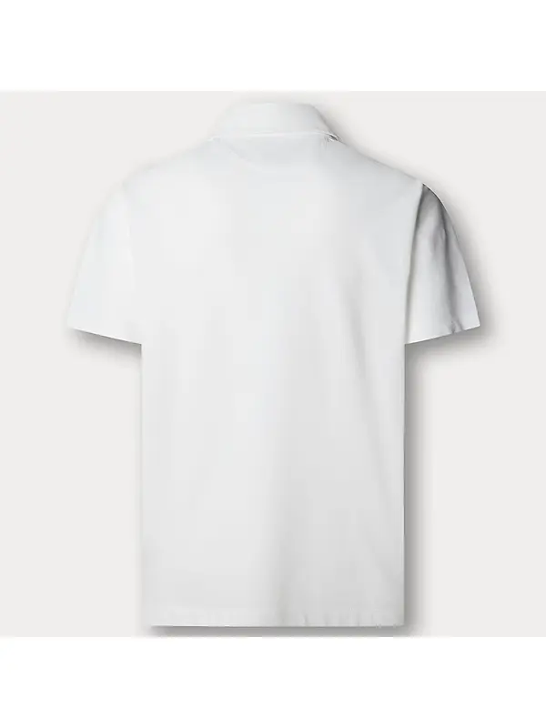 Hackett Men's Classic Fit Short Sleeve Pique Polo Shirt - Optic White Image 9