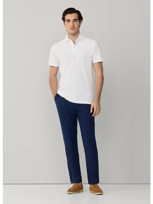Hackett Men's Classic Fit Short Sleeve Pique Polo Shirt - Optic White Image 7