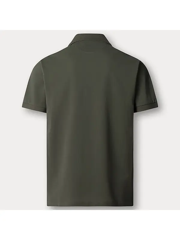 Hackett Men's Slim Fit Short Sleeve Logo Pique Polo Shirt - Stone Green Image 2