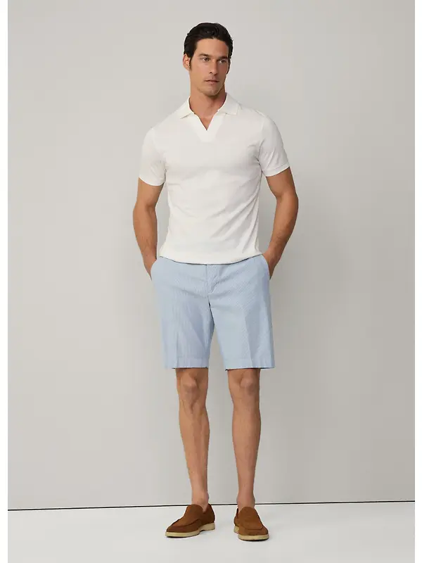 Hackett Men's Classic Fit Short Sleeve Johnny Polo - Off White Image 7