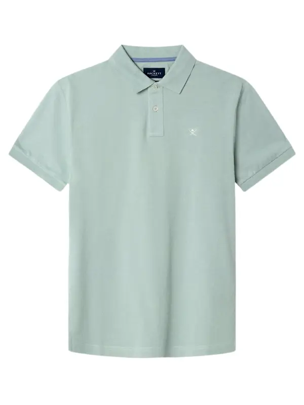 Hackett Men's Slim Fit Short Sleeve Pique Polo - Menthol Green Image 1