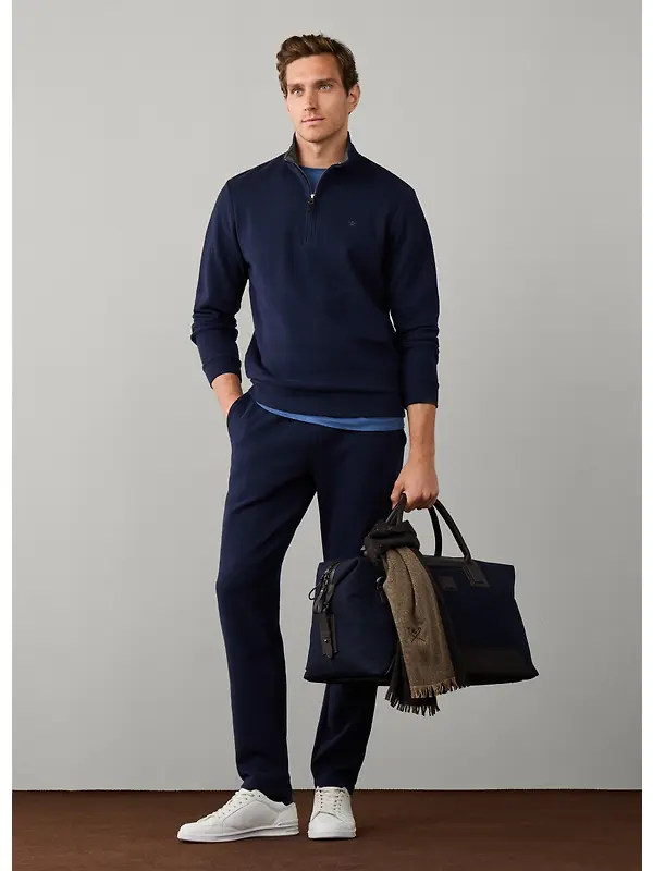 Hackett Men's Travel Cotton Quarter Zip Sweat - Old Navy Image 4
