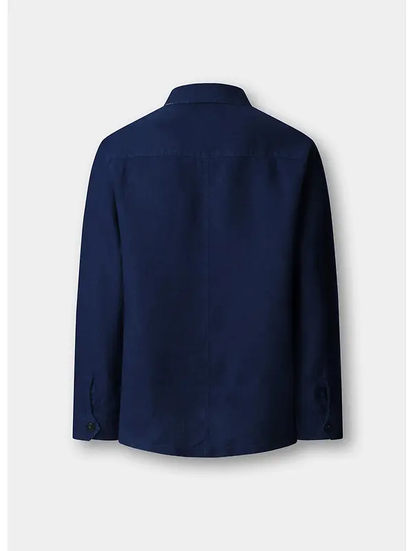 Hackett Men's Linen Field Jacket Overshirt - Old Navy Image 10