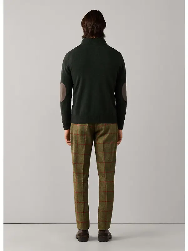 Hackett Men's Lambswool Quarter Zip Jumper - Hunter Green Image 8