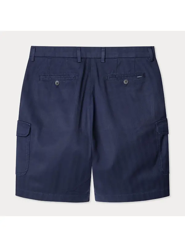 Hackett Men's Herringbone Cargo Shorts - Ink Blue Image 2